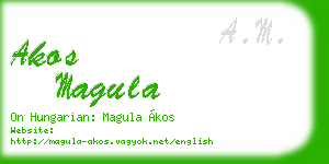 akos magula business card